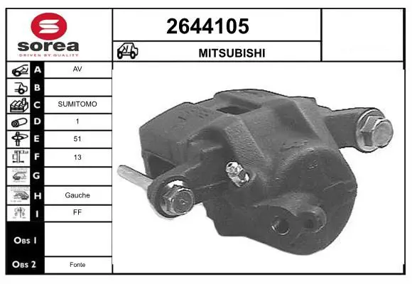 Handler.Part Brake caliper EAI 2644105 1