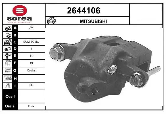 Handler.Part Brake caliper EAI 2644106 1