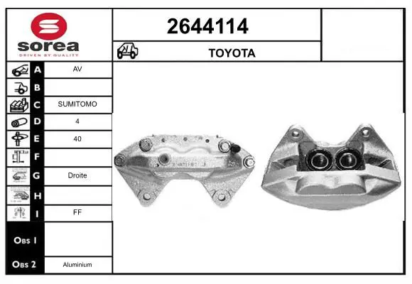 Handler.Part Brake caliper EAI 2644114 1