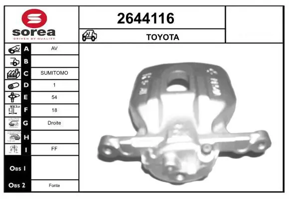 Handler.Part Brake caliper EAI 2644116 1