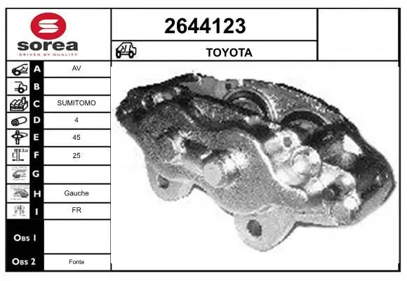 Handler.Part Brake caliper EAI 2644123 1