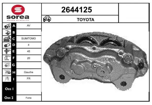 Handler.Part Brake caliper EAI 2644125 1