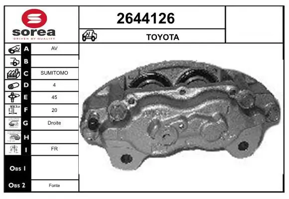 Handler.Part Brake caliper EAI 2644126 1