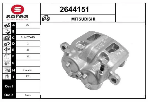 Handler.Part Brake caliper EAI 2644151 1