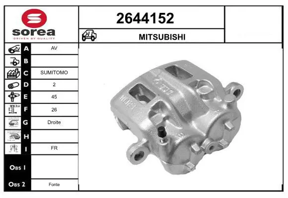 Handler.Part Brake caliper EAI 2644152 1