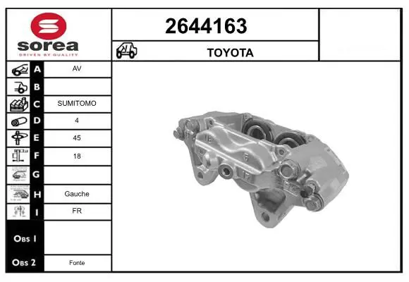 Handler.Part Brake caliper EAI 2644163 1