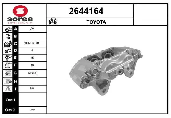 Handler.Part Brake caliper EAI 2644164 1