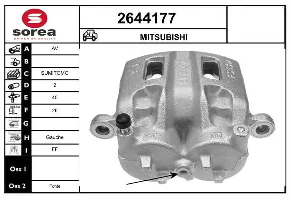 Handler.Part Brake caliper EAI 2644177 1