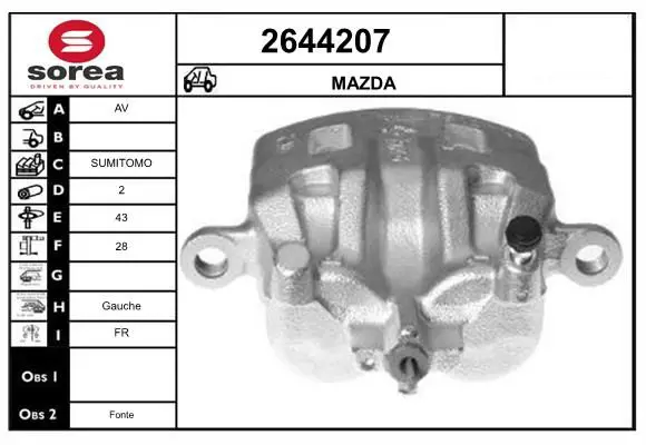 Handler.Part Brake caliper EAI 2644207 1