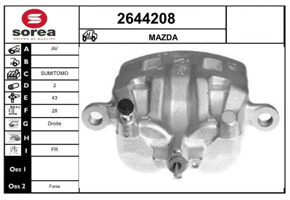 Handler.Part Brake caliper EAI 2644208 1