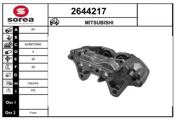 Handler.Part Brake caliper EAI 2644217 1