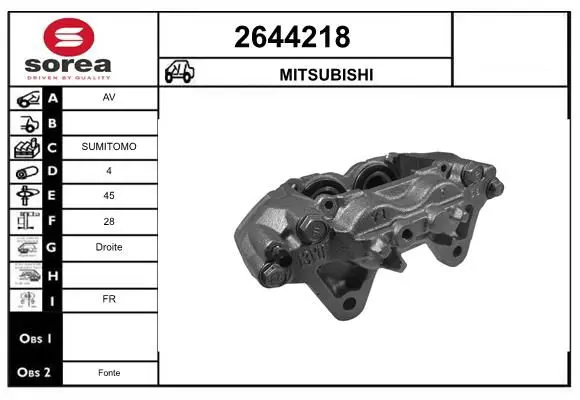 Handler.Part Brake caliper EAI 2644218 1