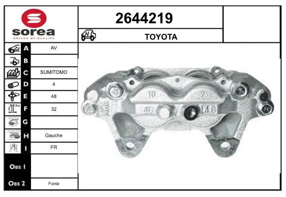 Handler.Part Brake caliper EAI 2644219 1