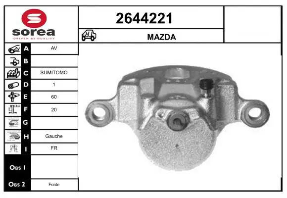 Handler.Part Brake caliper EAI 2644221 1