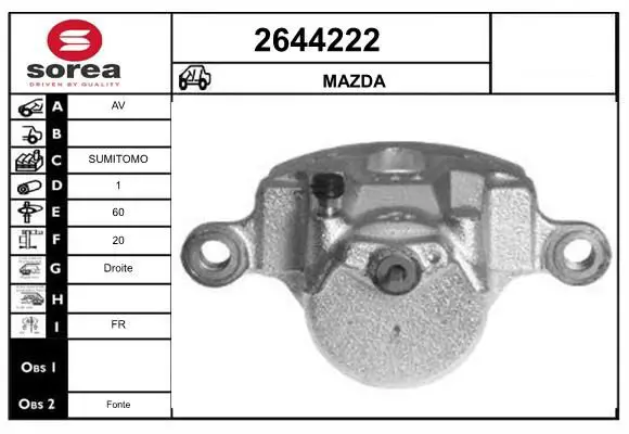 Handler.Part Brake caliper EAI 2644222 1