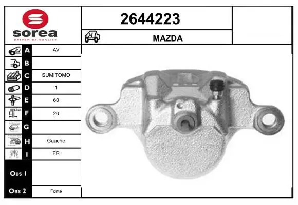 Handler.Part Brake caliper EAI 2644223 1