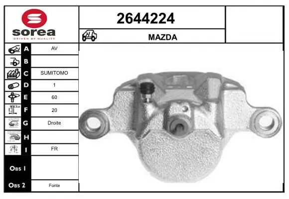 Handler.Part Brake caliper EAI 2644224 1