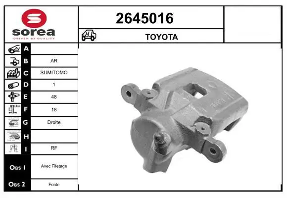 Handler.Part Brake caliper EAI 2645016 1