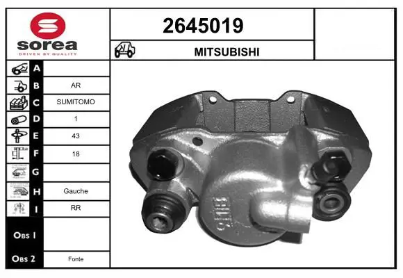 Handler.Part Brake caliper EAI 2645019 1