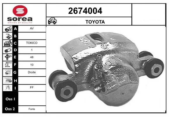 Handler.Part Brake caliper EAI 2674004 1