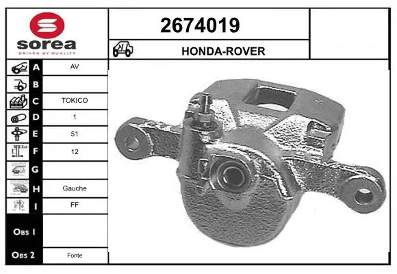 Handler.Part Brake caliper EAI 2674019 1