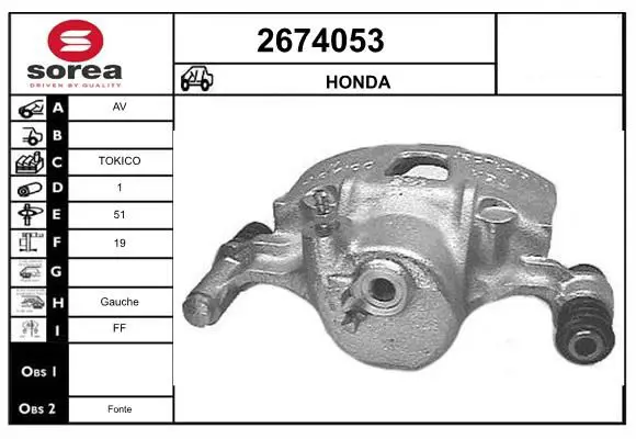 Handler.Part Brake caliper EAI 2674053 1