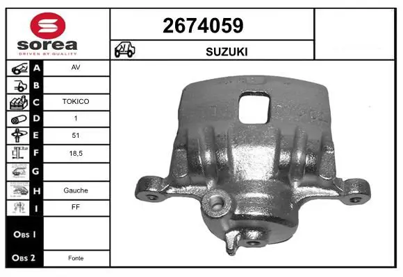 Handler.Part Brake caliper EAI 2674059 1