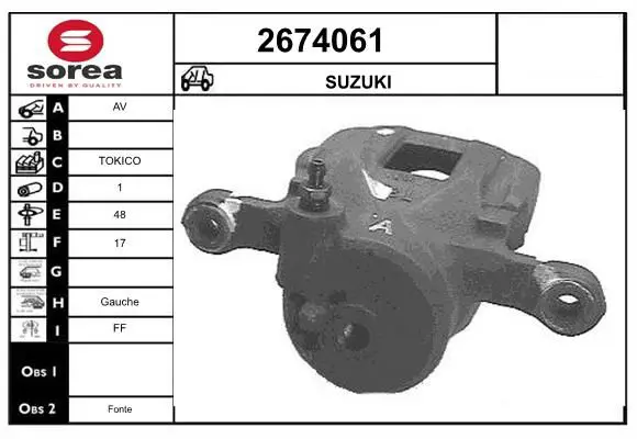 Handler.Part Brake caliper EAI 2674061 1