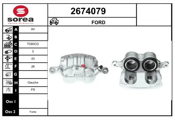 Handler.Part Brake caliper EAI 2674079 1