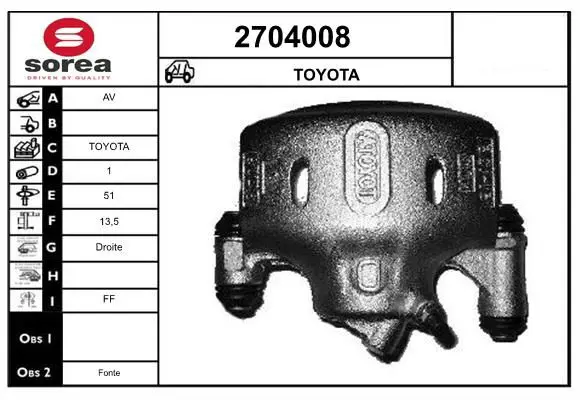 Handler.Part Brake caliper EAI 2704008 1