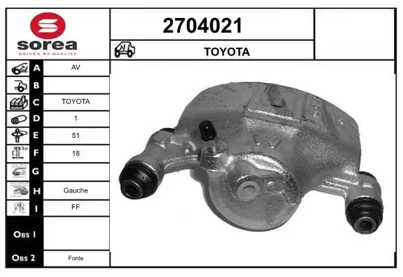 Handler.Part Brake caliper EAI 2704021 1