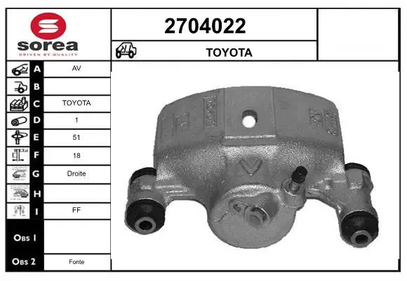 Handler.Part Brake caliper EAI 2704022 1