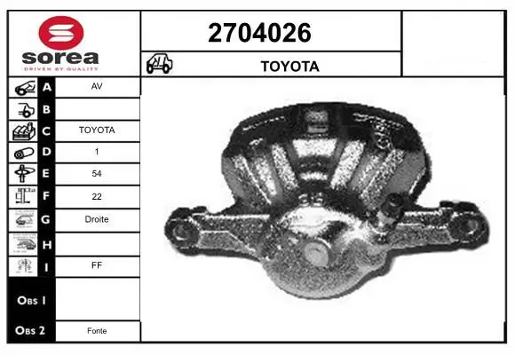 Handler.Part Brake caliper EAI 2704026 1