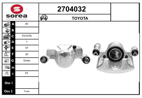 Handler.Part Brake caliper EAI 2704032 1