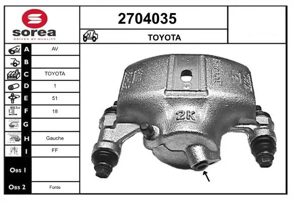 Handler.Part Brake caliper EAI 2704035 1