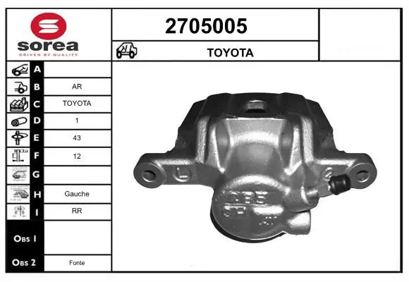 Handler.Part Brake caliper EAI 2705005 1