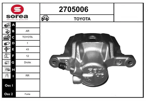 Handler.Part Brake caliper EAI 2705006 1