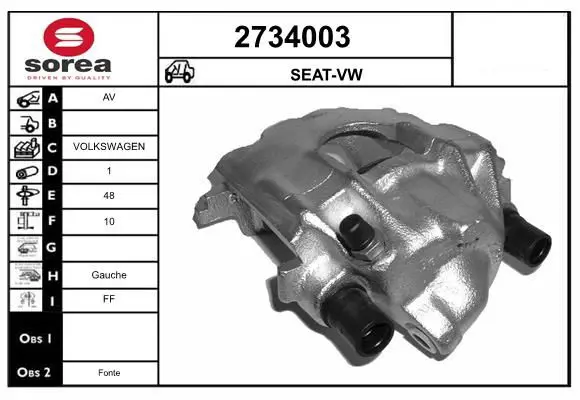 Handler.Part Brake caliper EAI 2734003 1