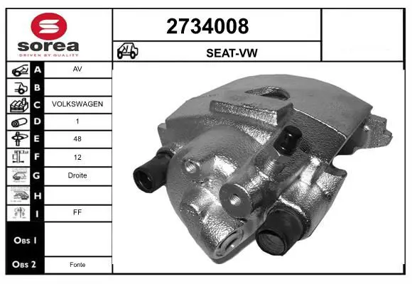 Handler.Part Brake caliper EAI 2734008 1