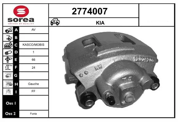 Handler.Part Brake caliper EAI 2774007 1