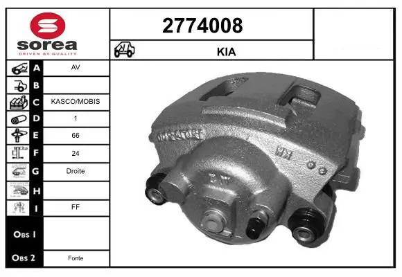 Handler.Part Brake caliper EAI 2774008 1