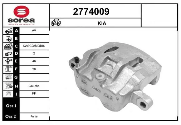 Handler.Part Brake caliper EAI 2774009 1