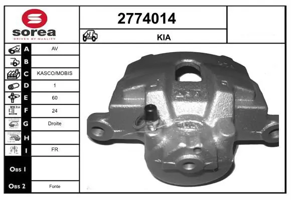 Handler.Part Brake caliper EAI 2774014 1