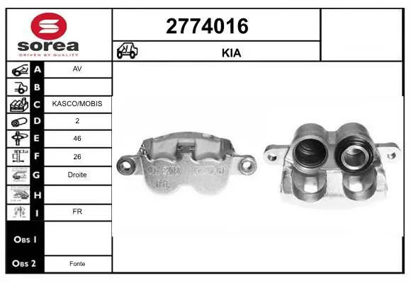 Handler.Part Brake caliper EAI 2774016 1