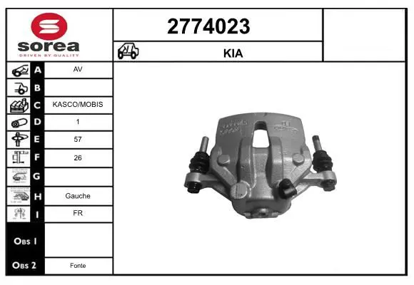 Handler.Part Brake caliper EAI 2774023 1