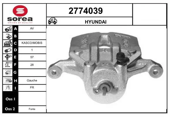 Handler.Part Brake caliper EAI 2774039 1