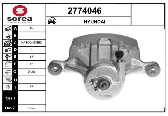 Handler.Part Brake caliper EAI 2774046 1