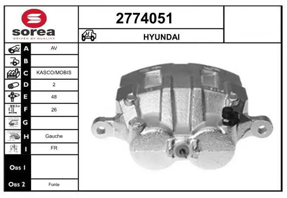 Handler.Part Brake caliper EAI 2774051 1