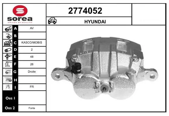 Handler.Part Brake caliper EAI 2774052 1