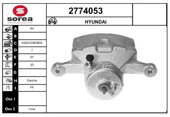 Handler.Part Brake caliper EAI 2774053 1